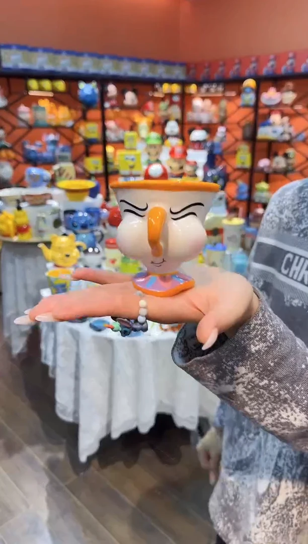 瓷片@@可爱手工制作陶瓷杯杯