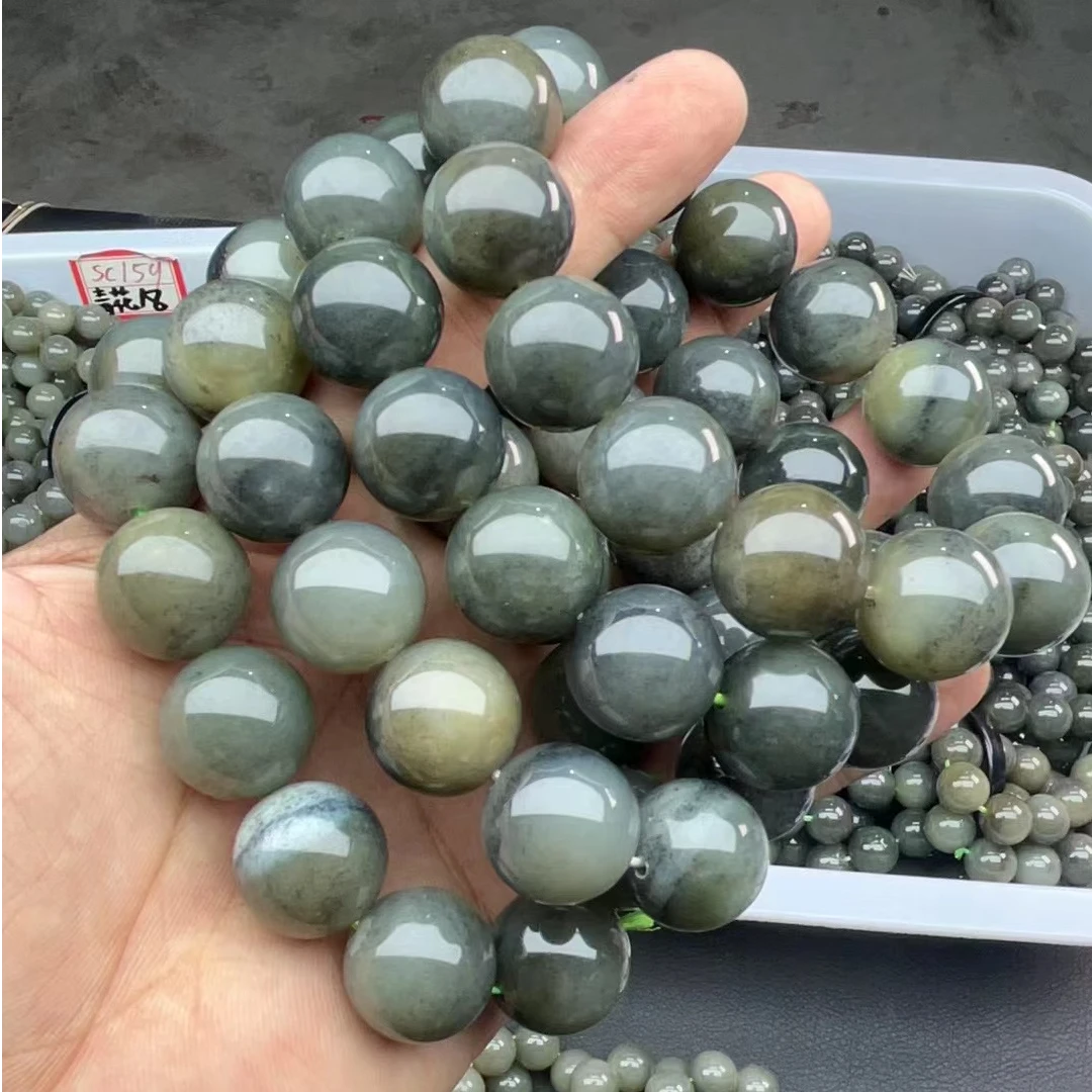 和田玉新疆聚墨青花手串卡18mm  多样性发一