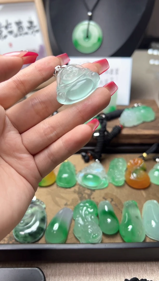 颈饰未镶嵌翡翠所见即所得，一图一物