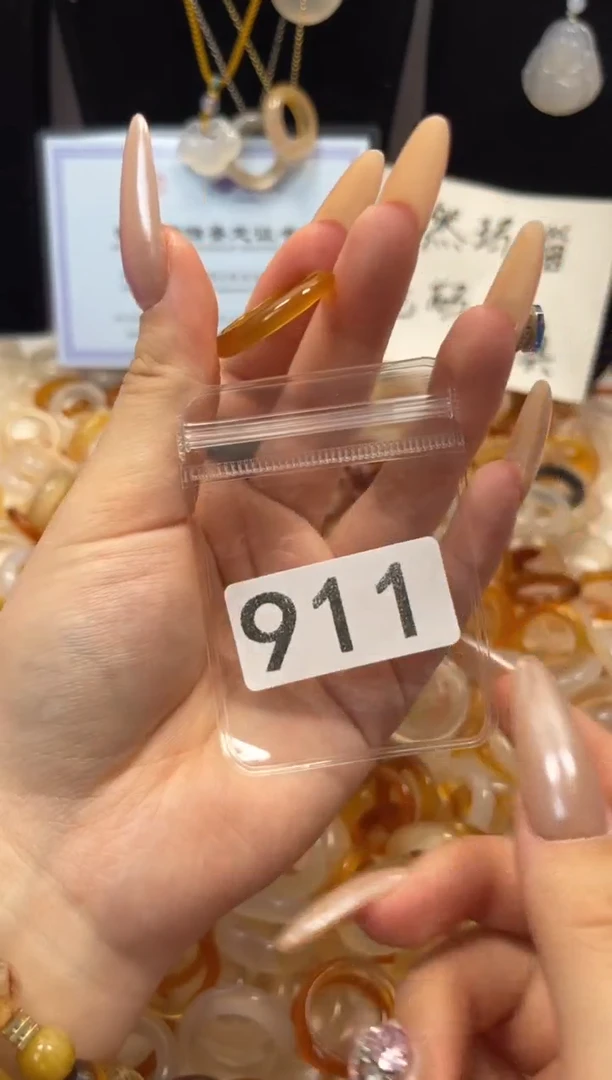 玛瑙/玉髓戒圈未镶嵌19/911