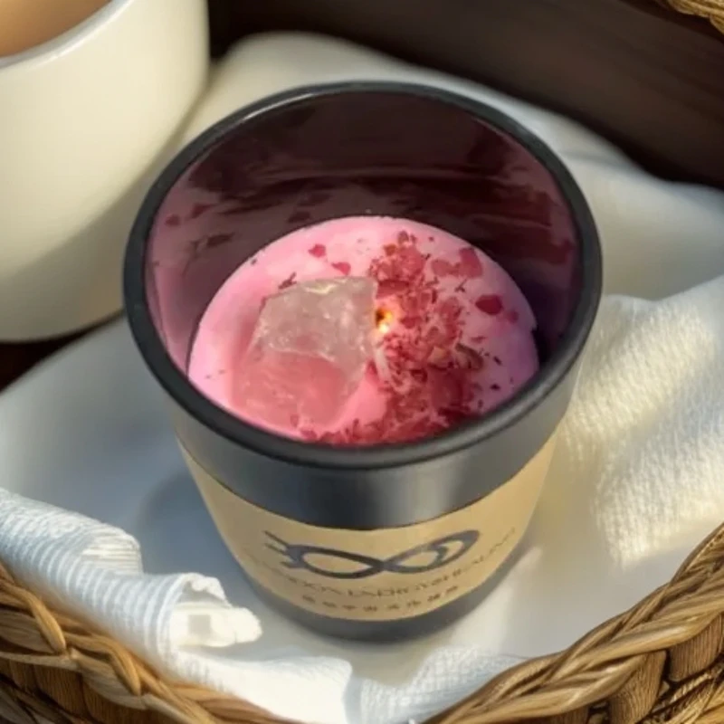 玫瑰香薰蜡烛家用许愿冥想送生日礼物营造室内浪漫氛围