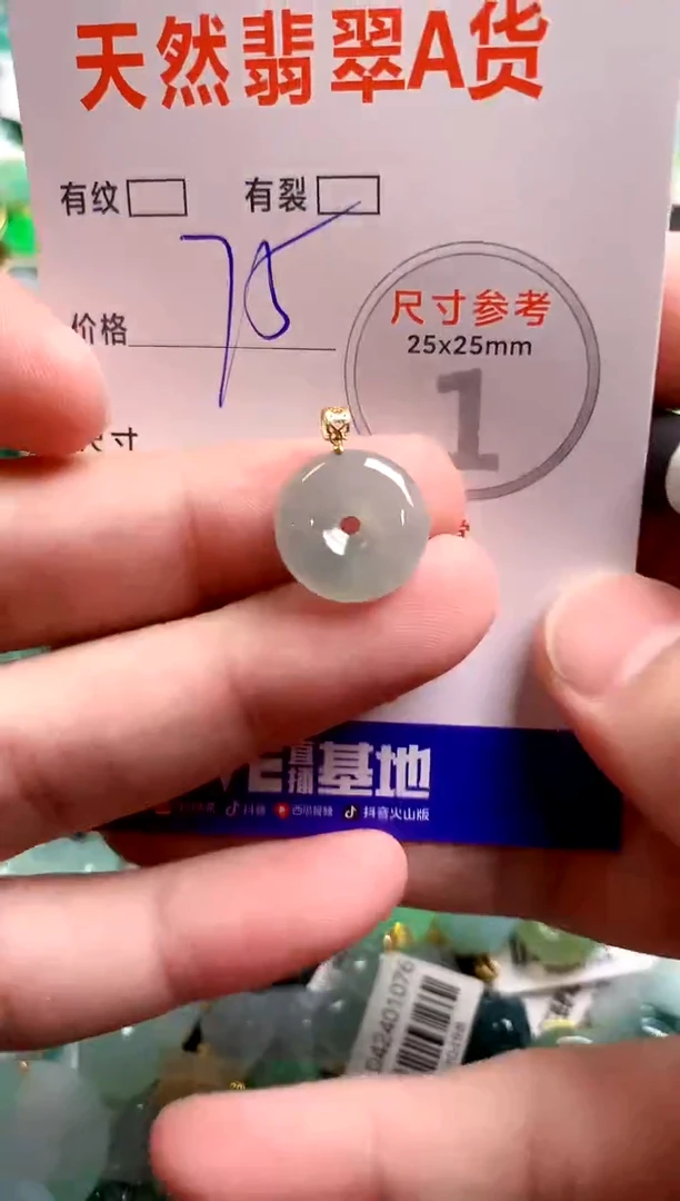 翡翠18K金镶嵌颈饰13007023