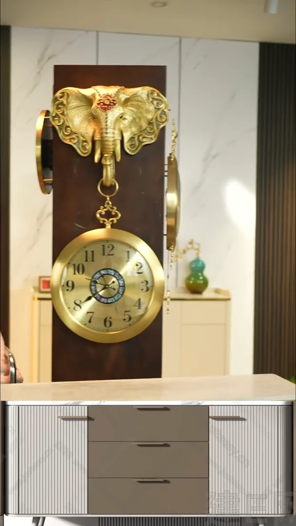 【闪购商品】有机玻璃黄铜挂钟