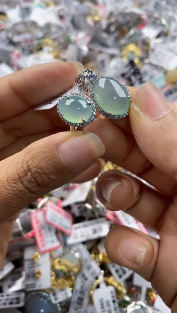 银S925镶嵌戒指翡翠4444----3
