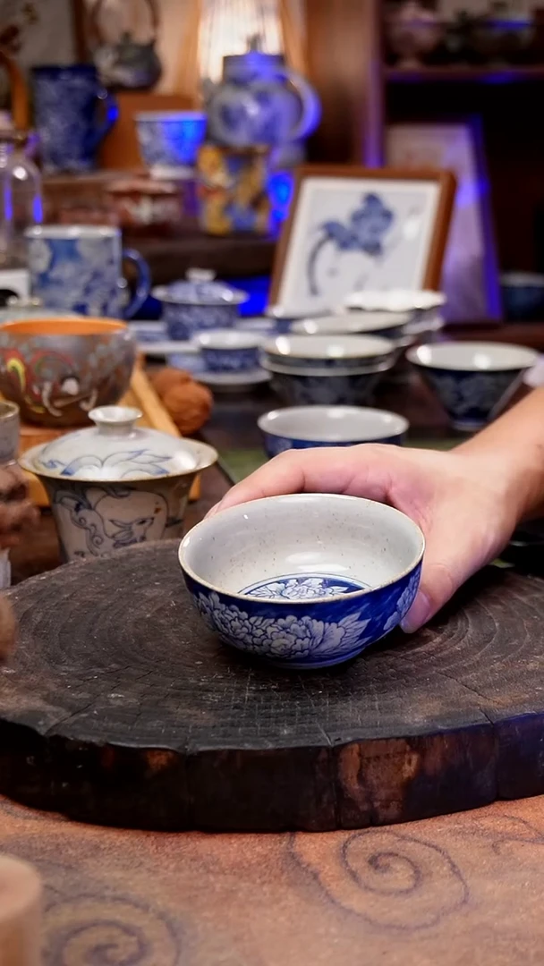杯子牡丹手工手绘手工手绘