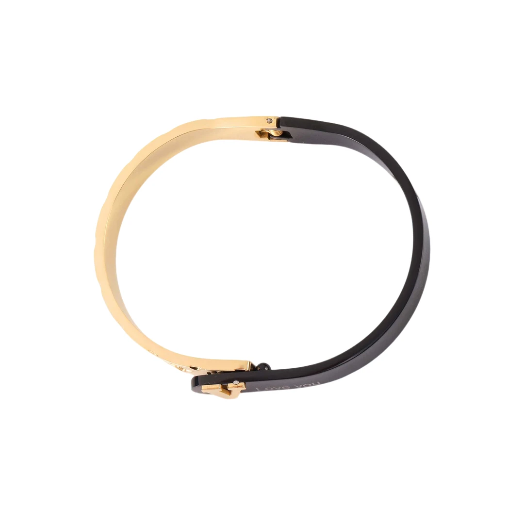 铜合金手镯 时尚尖圆轻奢双色手镯  0728