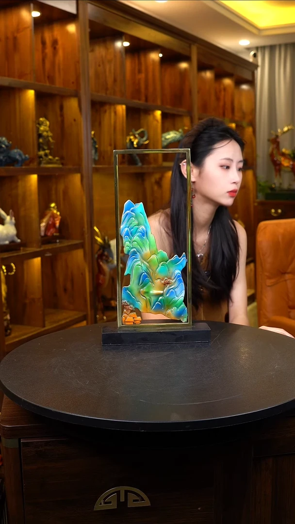铜千里江山黄铜摆件
