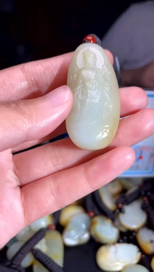 和田玉未镶嵌挂件1