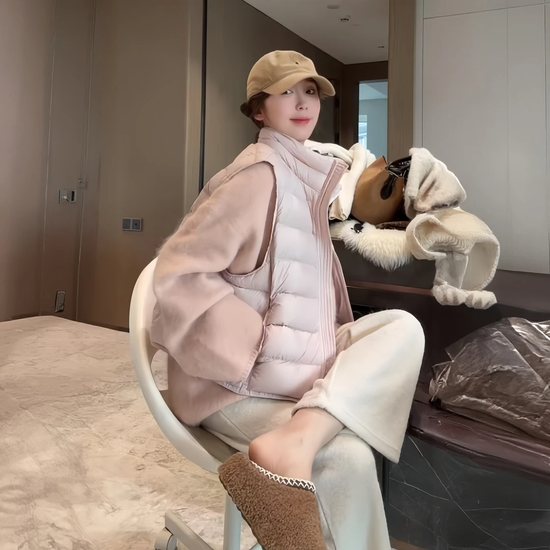 2025年新款百搭无袖泡芙排骨羽绒马甲6991