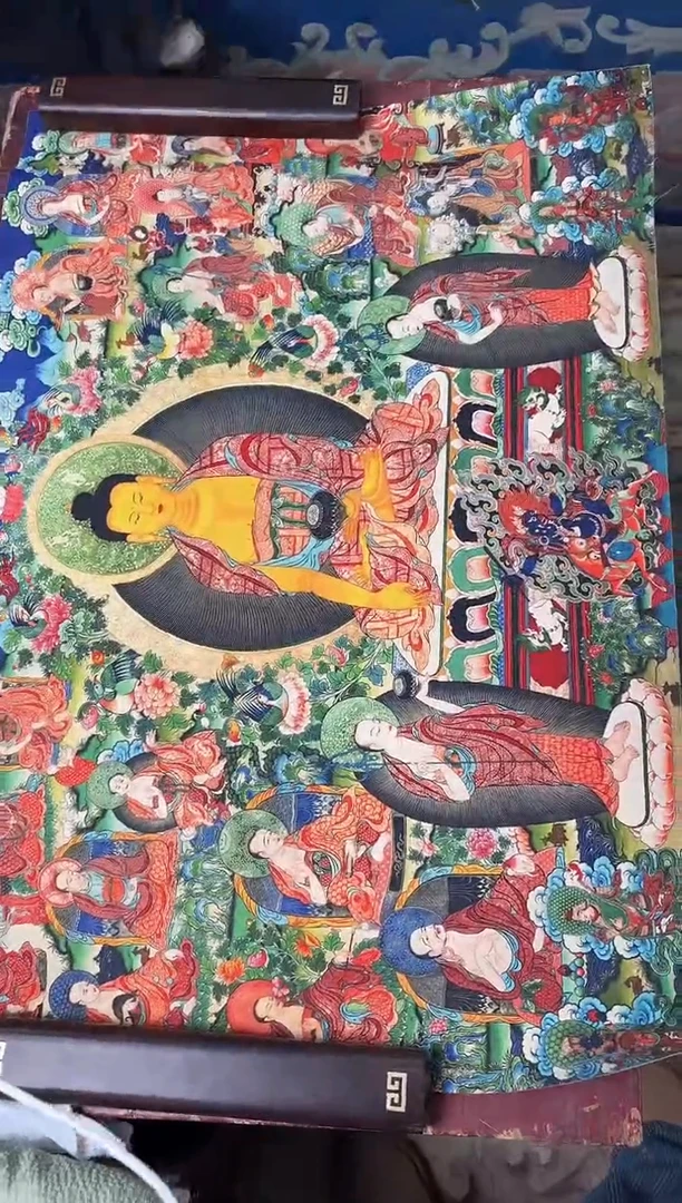 卷轴画龙妹的唐卡tk16