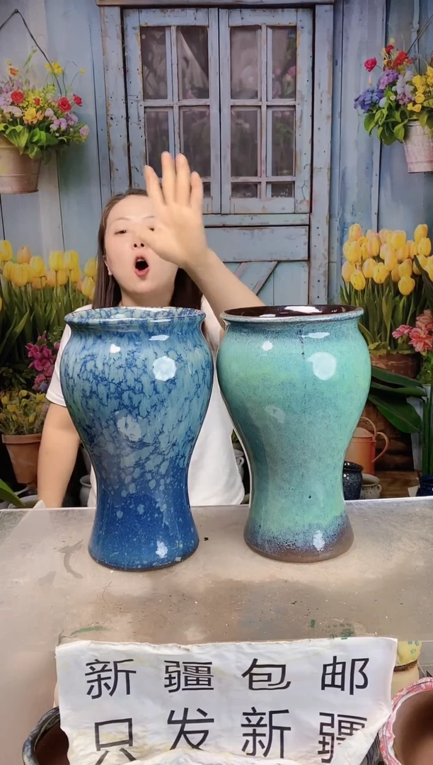 025蓝绿鱼尾两个装 口15高26