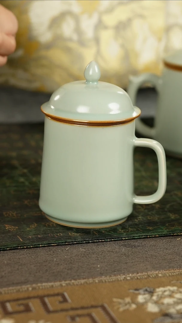 善窑厂汝窑天青办公杯