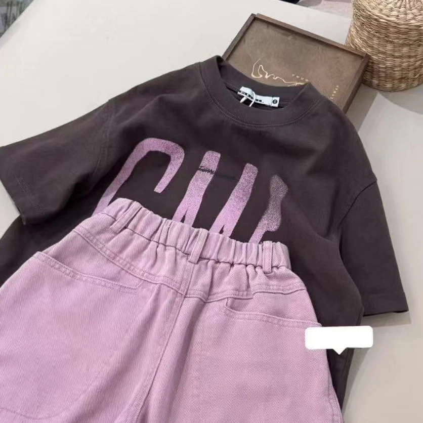 【haobaby】2025春夏款流沙字母T恤5025