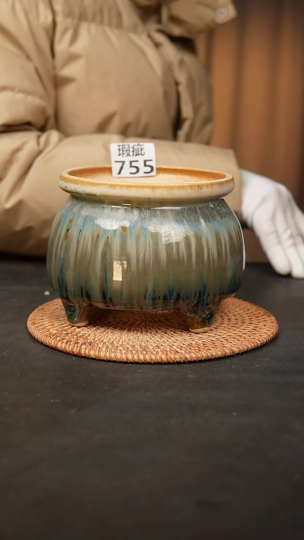 【闪购商品】瓷片755泥泥手工花盆