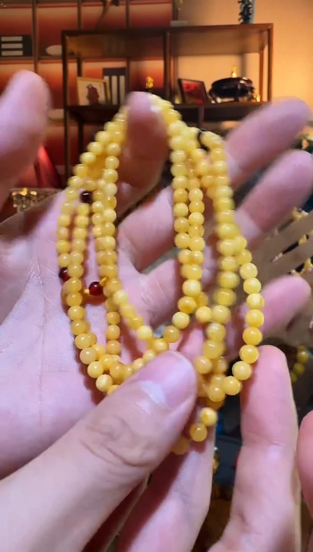 蜜蜡颈饰未镶嵌227天然蜜蜡珠宝奇石