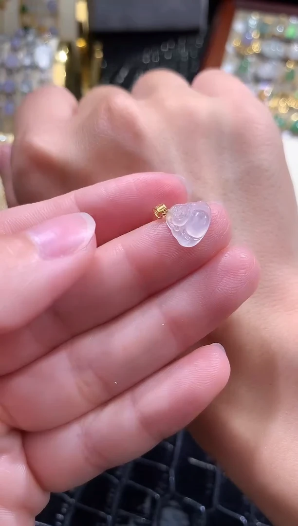 颈饰18K金镶嵌翡翠翡翠