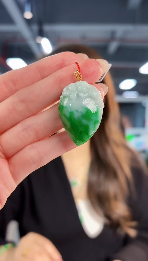 【闪购商品】翡翠颈饰18K金镶嵌缅料A货/支持复检/一件