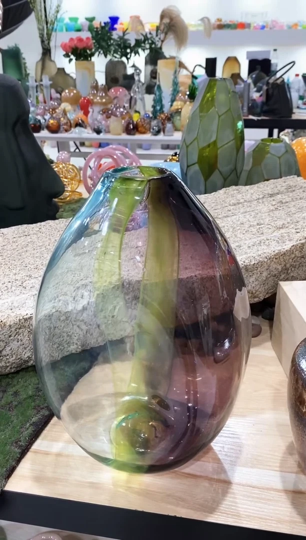 尔**尔慕忆家手作琉璃花瓶微瑕