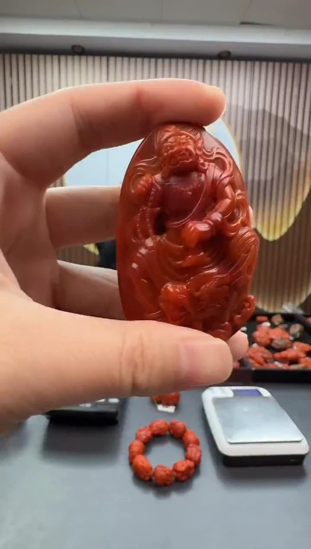 未镶嵌雕刻南红玛瑙142ZB1202产品一个