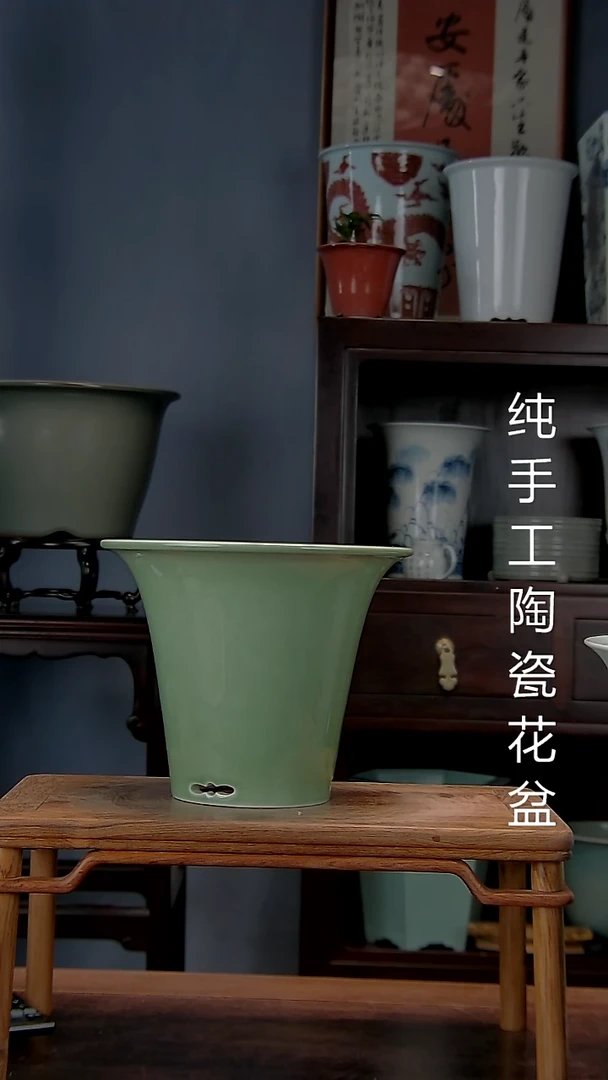 景德镇陶瓷手工花盆