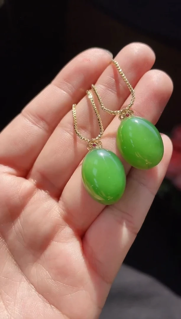 【闪购商品】和田玉吊坠18K金镶嵌26MM 多样性发一