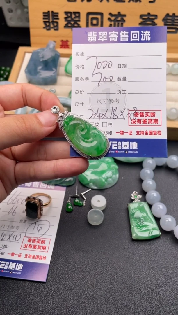 颈饰18K金镶嵌翡翠10146852