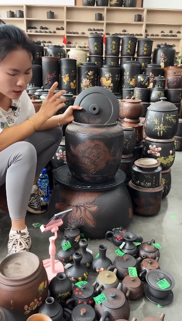 罐水缸13升牡丹花   629