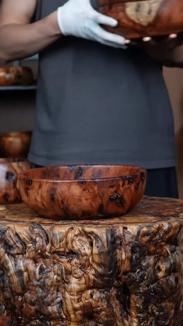 枣木百年鸡心枣木果盘