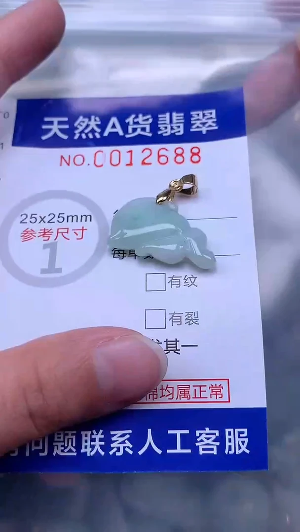 翡翠未镶嵌吊坠(不含链)1