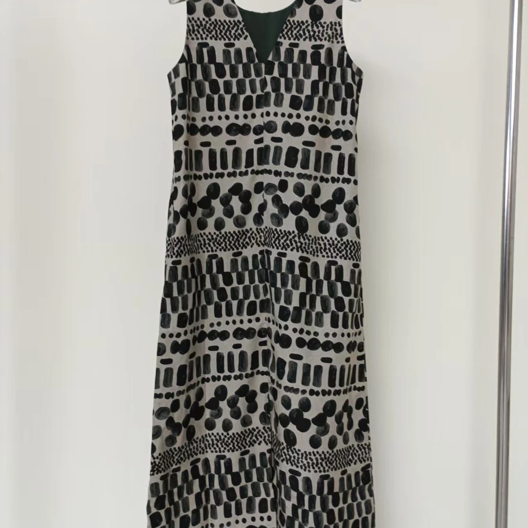 FG-MZS200高端系列轻奢新款高定亚麻连衣裙