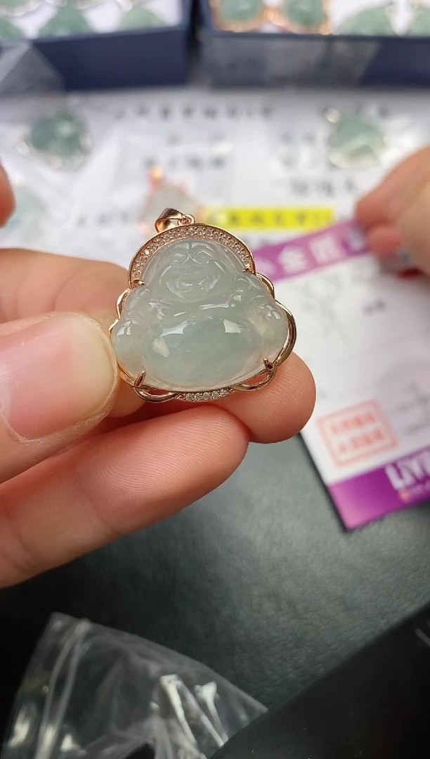 颈饰银S925镶嵌翡翠飞**号挂件