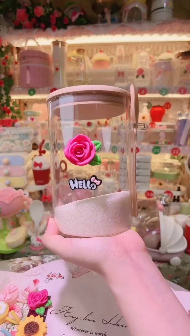 家居美物~玫瑰花白糖罐~品质好发货快放心拍！