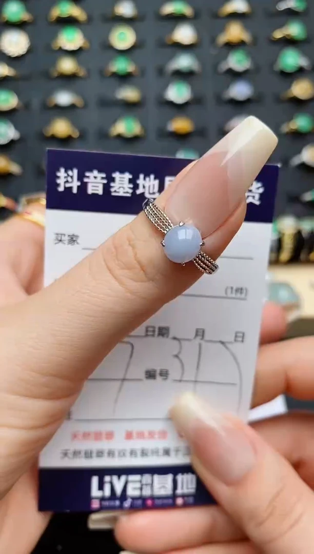 翡翠戒指银S925镶嵌.............