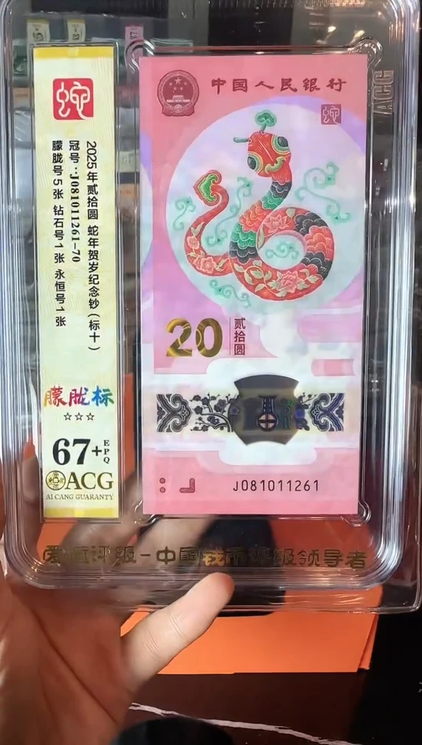 塑料2025 蛇钞 爱藏 标十  如图  啊啊啊啊