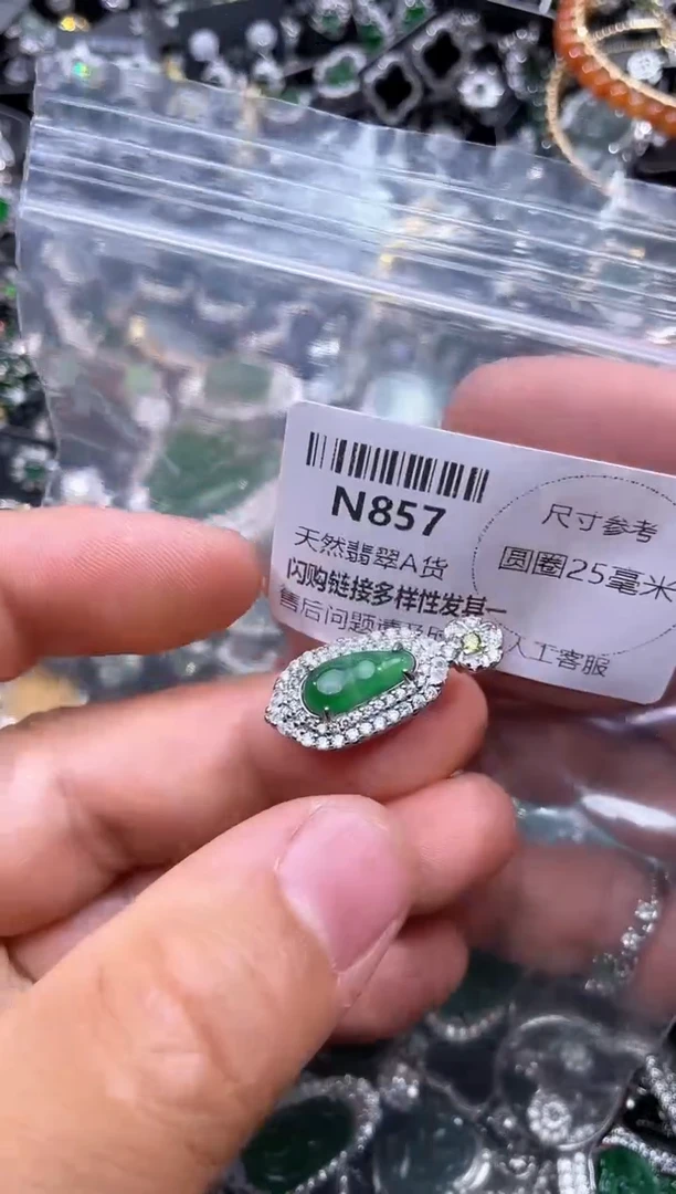 【闪购商品】翡翠颈饰未镶嵌N857吊坠