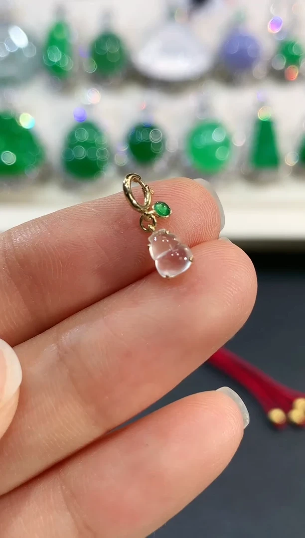 【闪购商品】翡翠吊坠(不含链)18K金镶嵌q20 多样性一件发货