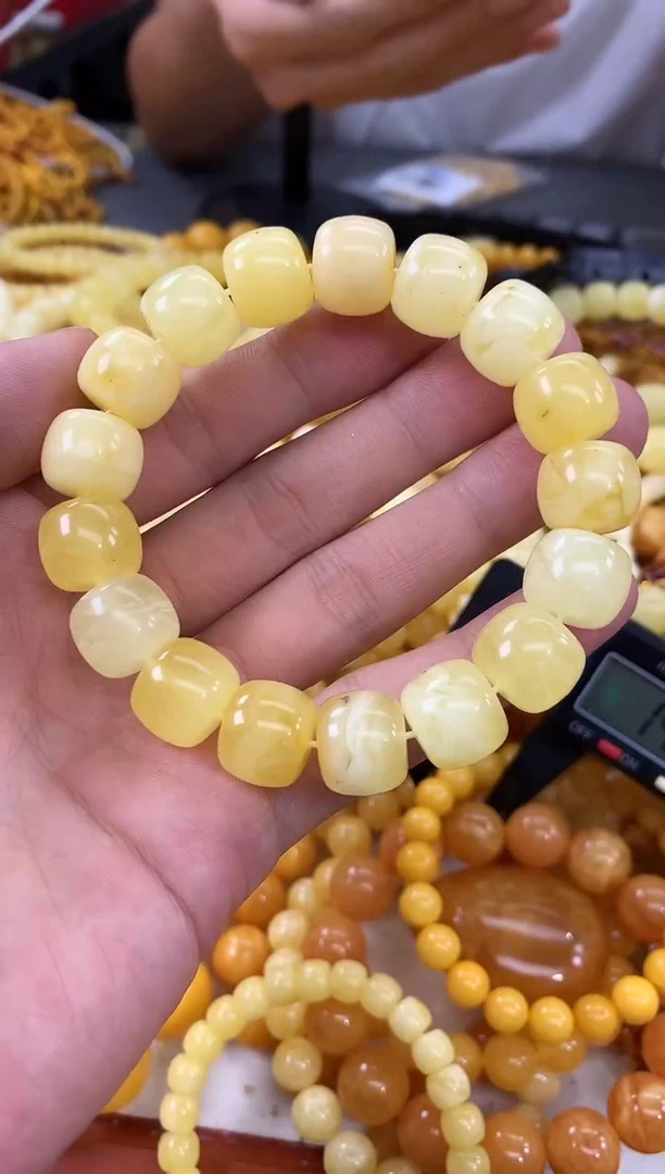未镶嵌蜜蜡裸石手串