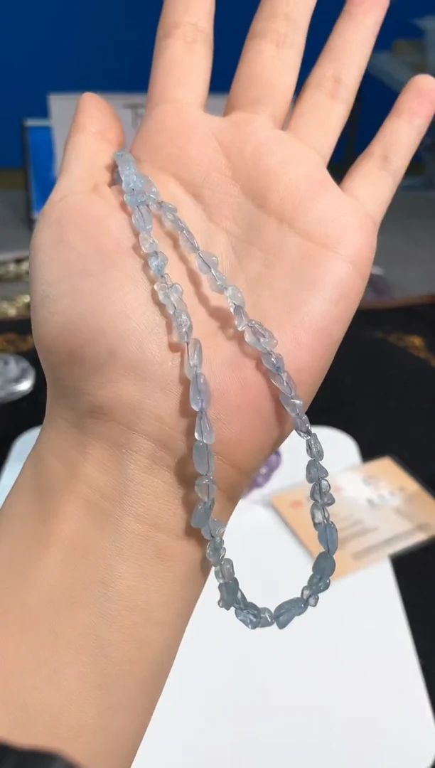 【闪购商品】水晶手链未镶嵌96号海蓝宝锁骨链