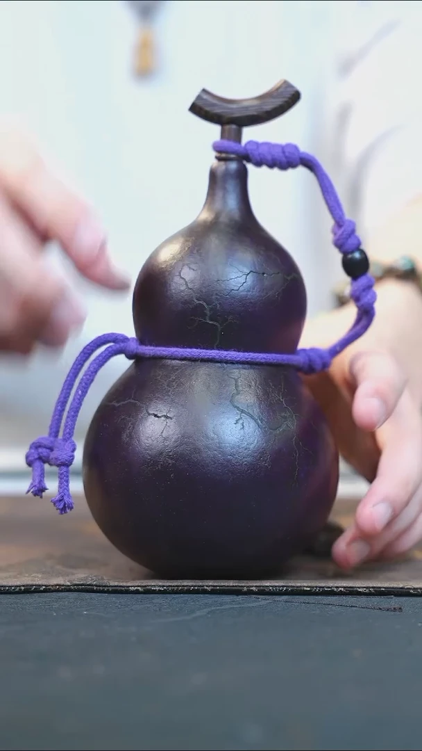 【闪购商品】RU158大漆酒葫芦不包手串及旋转底座