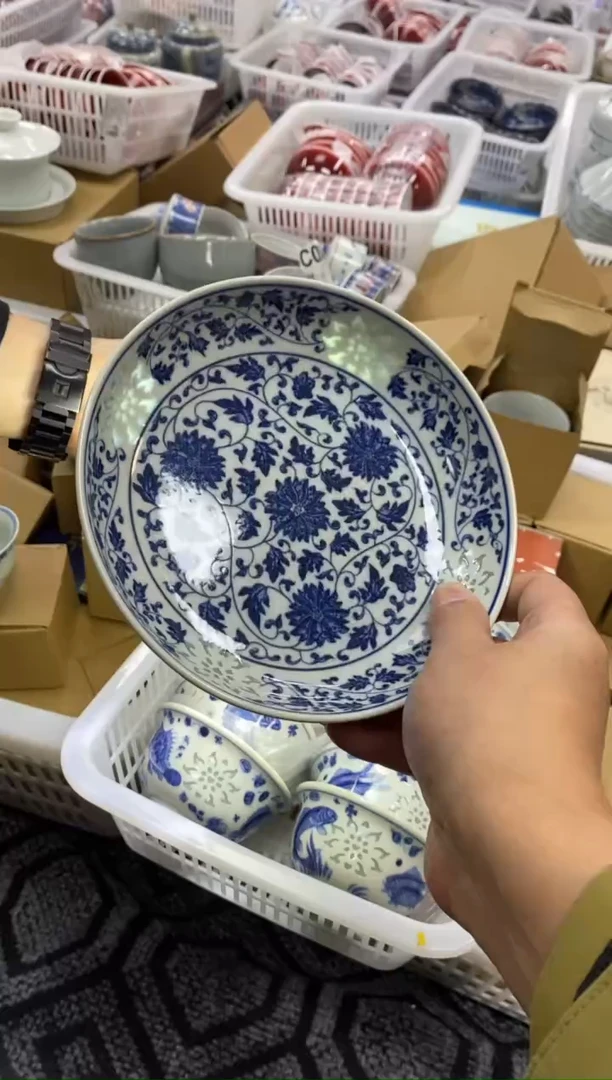 陶瓷景德陶瓷茶具壶承直径17.5