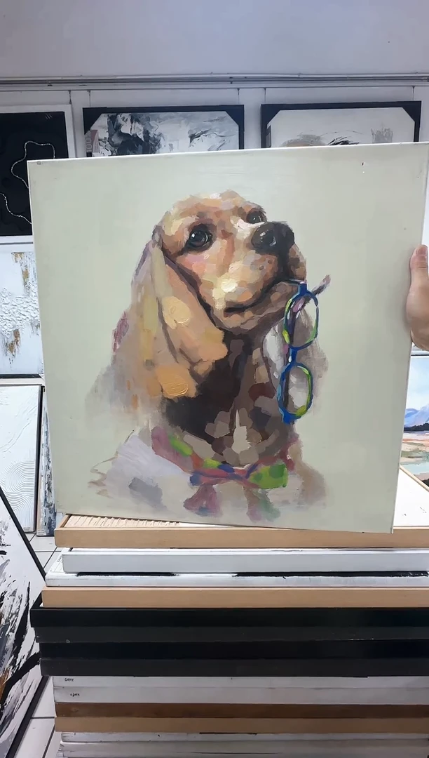 168现代艺术装饰画油画60cm*60cm