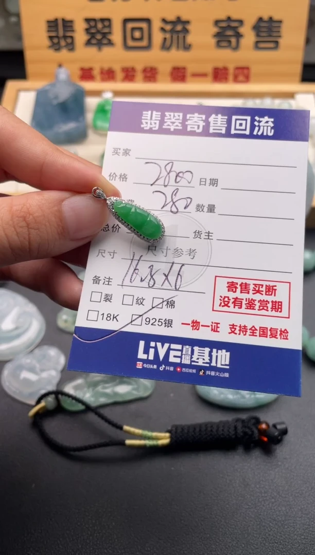 颈饰18K金镶嵌翡翠10146847