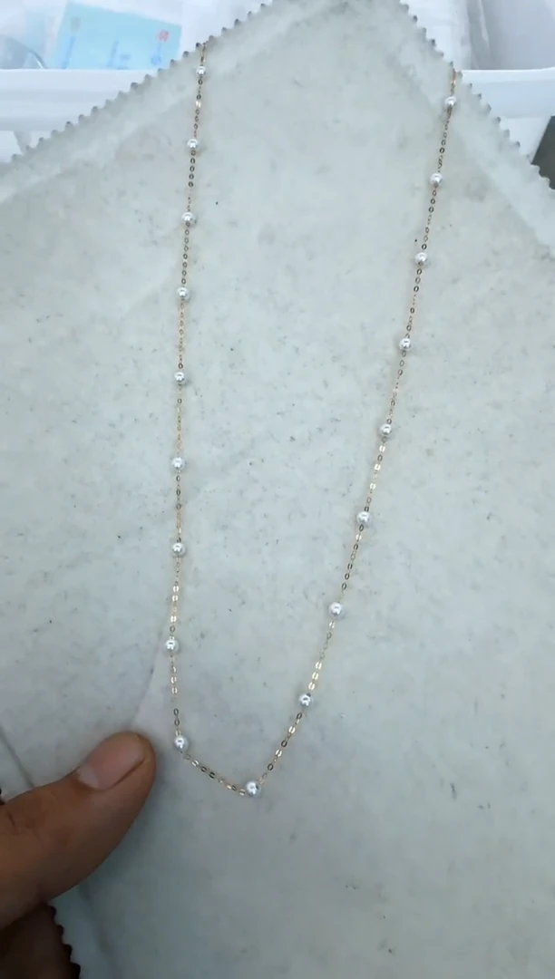 【闪购商品】淡水珍珠颈饰18K金镶嵌项链