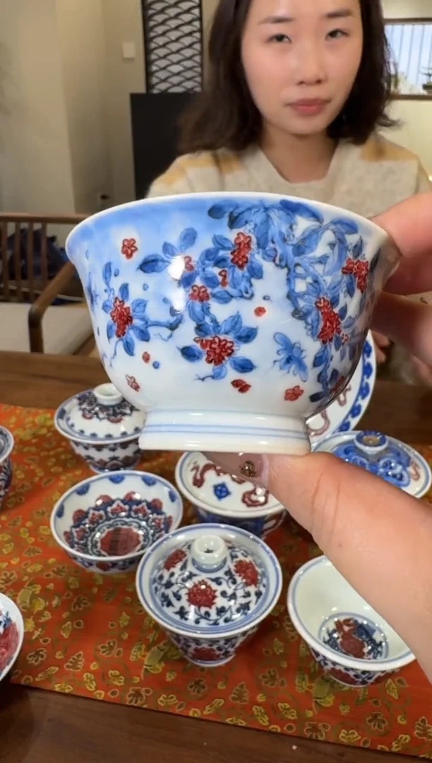 【闪购商品】杯永明尚玩桃花锦鲤撇口杯