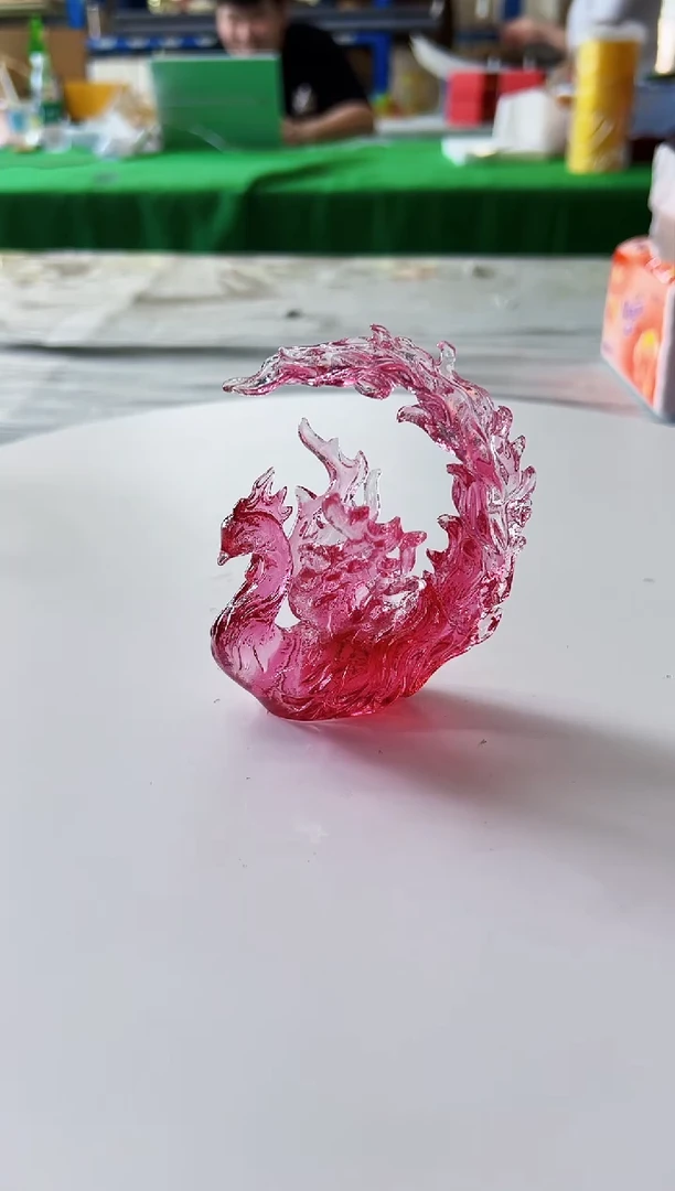 琉璃手工艺品古法琉璃凤凰摆件