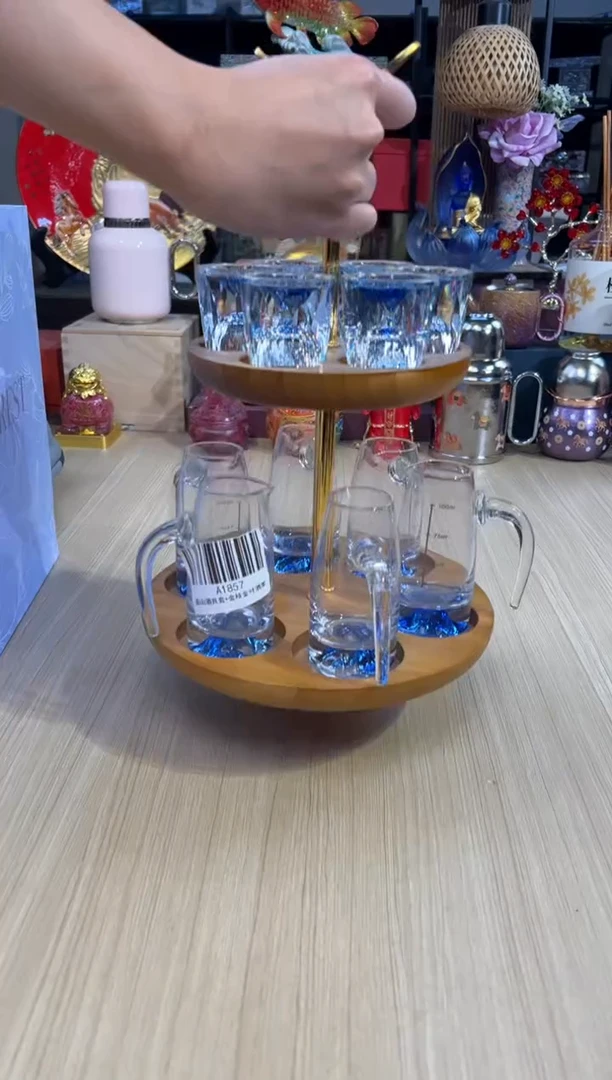 171蓝山底酒具套+金枝玉叶杯架