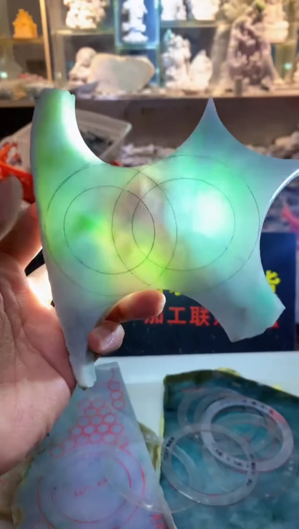 裸石翡翠0朗0翡翠珠宝576