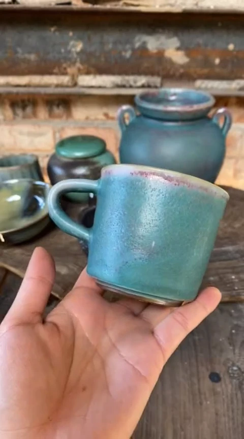 【闪购商品】浪鬼家釉绘柴烧杯