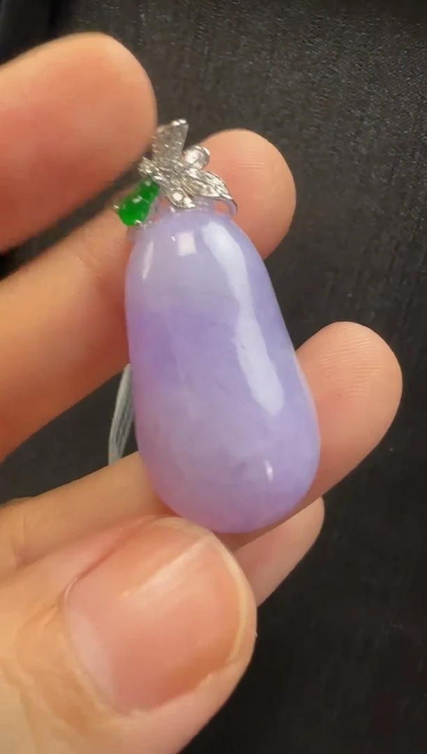 翡翠18K金镶嵌颈饰445福果一个