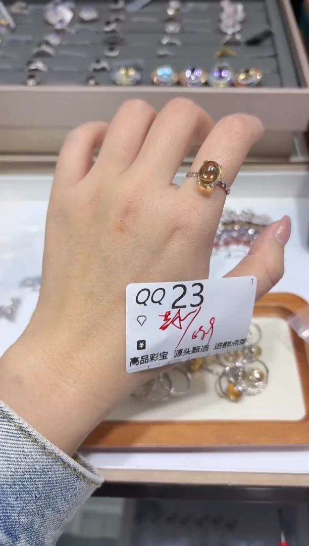 【闪购商品】水晶戒指银S925镶嵌多样性发一QQ23